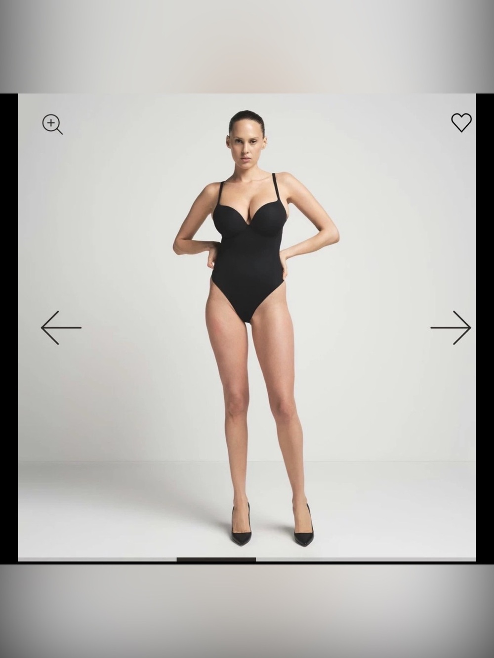 SKIMS Ultimate Body Thong Bodysuit Onyx Black Size X-Small NWT Sculpting Shapewe